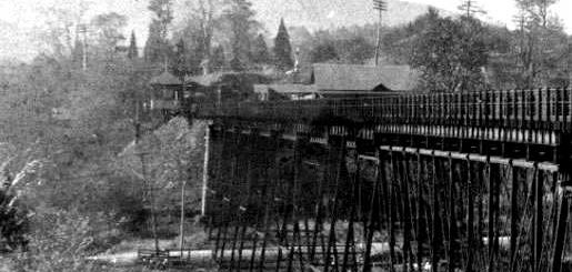 Orr's Mill Station and Trestle around 1900.
