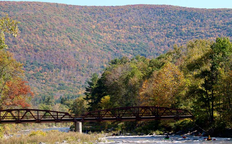 Esopus near woodland valley showing the spectacular mountain scenery.